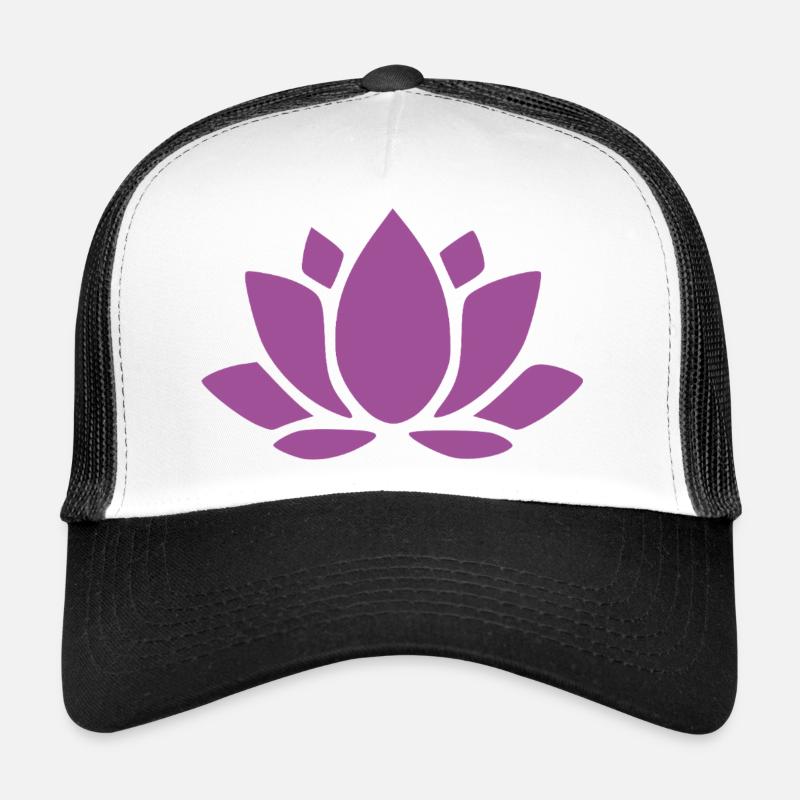 Fleur de lotus, fleur de lotus, fleur de lotus, fleur de violette, yoga Casquette trucker 
