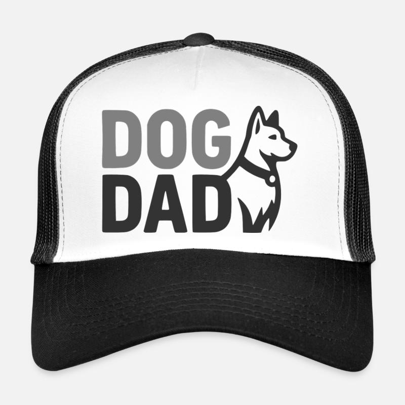 Papa de chien graphique Papa de chien avec silhouette de chien Casquette trucker 