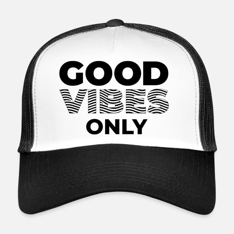 GOOD_VIBES_ONLY_Black Casquette trucker