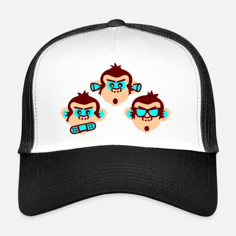three wise monkeys Casquette trucker 