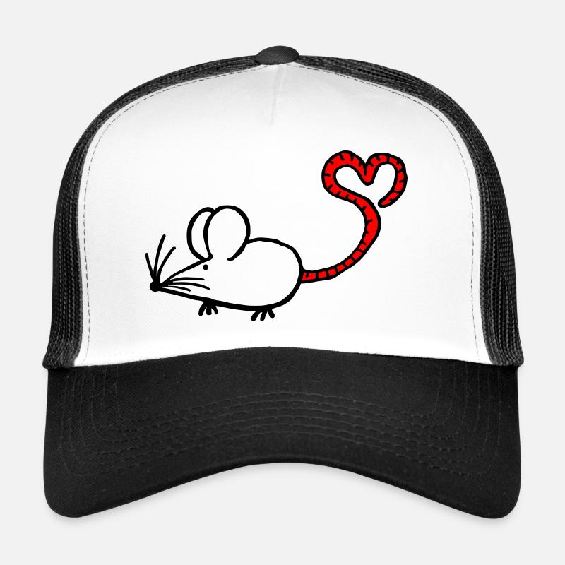 Mausi-Herz - Trucker Cap - Weiß/Schwarz