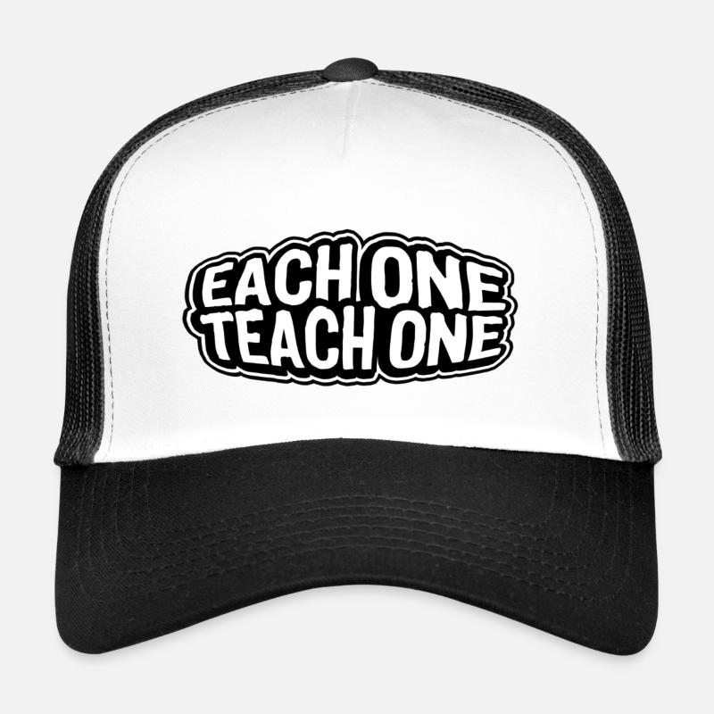 each one teach one - Trucker Cap - Weiß/Schwarz