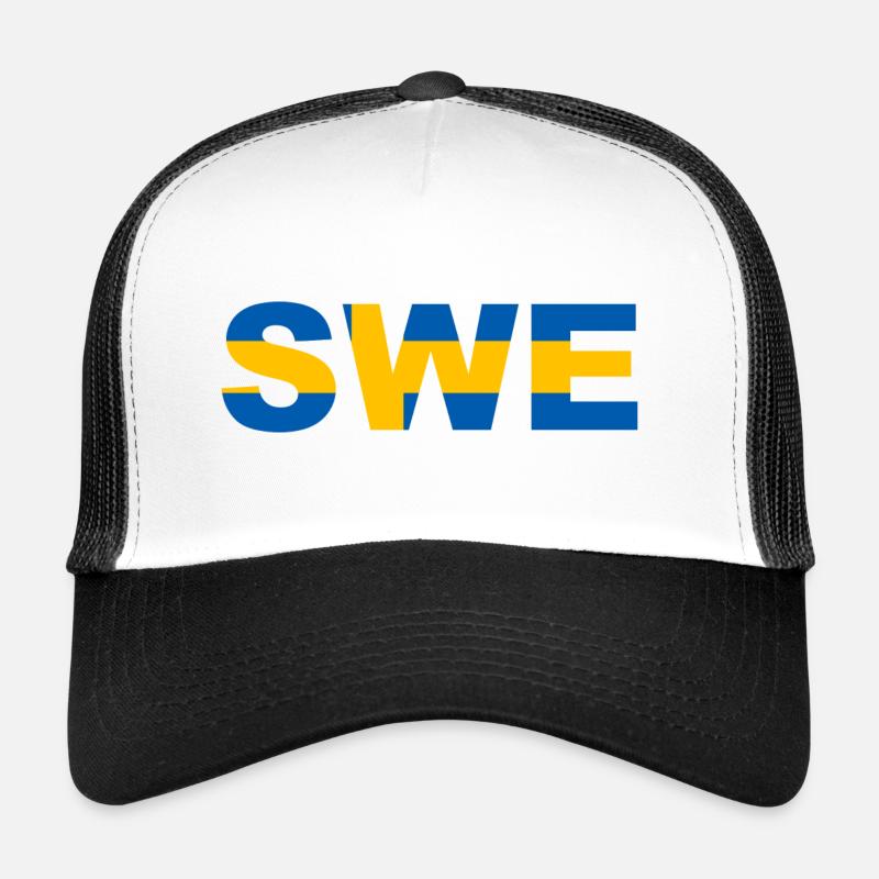 Drapeau Suède Code ISO SWE Casquette trucker 