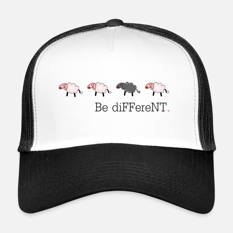 Be different Collection - Casquette trucker - blanc/noir