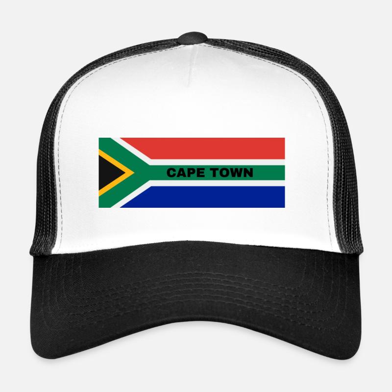 Le Cap dans le drapeau sud-africain Casquette trucker 