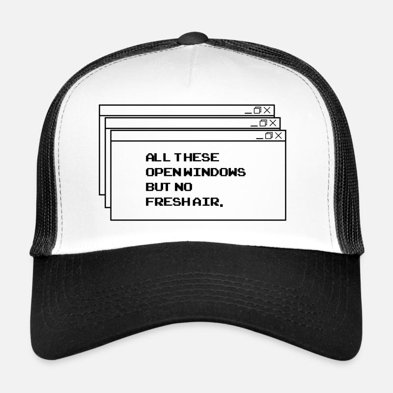 L'ensemble de ces fenêtres ouvertes - Casquette trucker  - blanc/noir