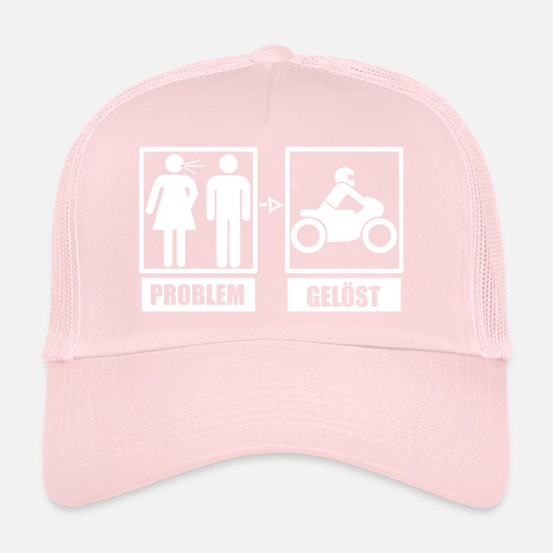 Problem solved motorcycle Trucker Cap