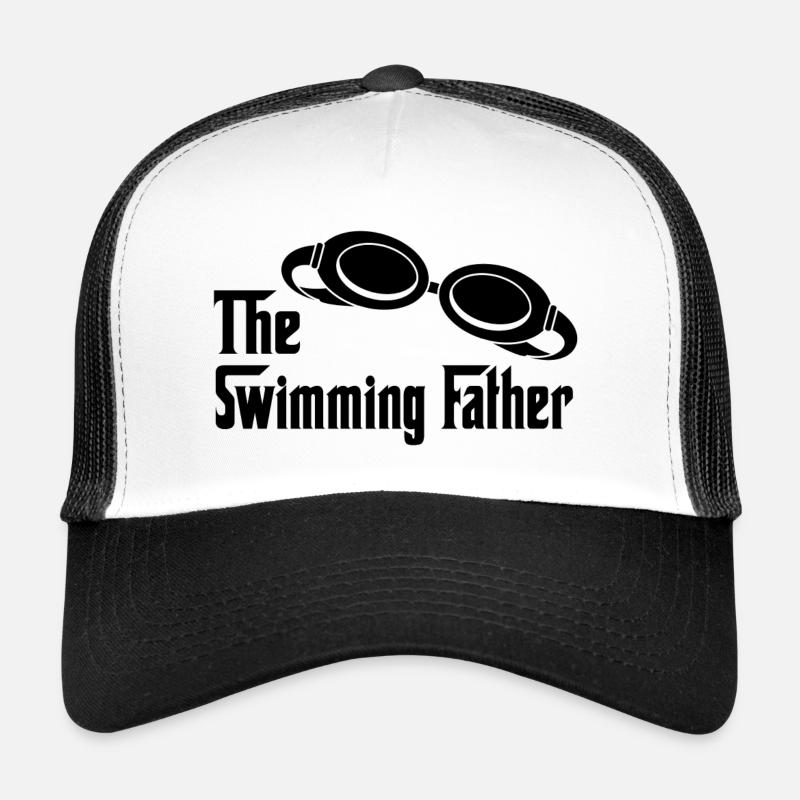 swimming father - Trucker Cap - white/black