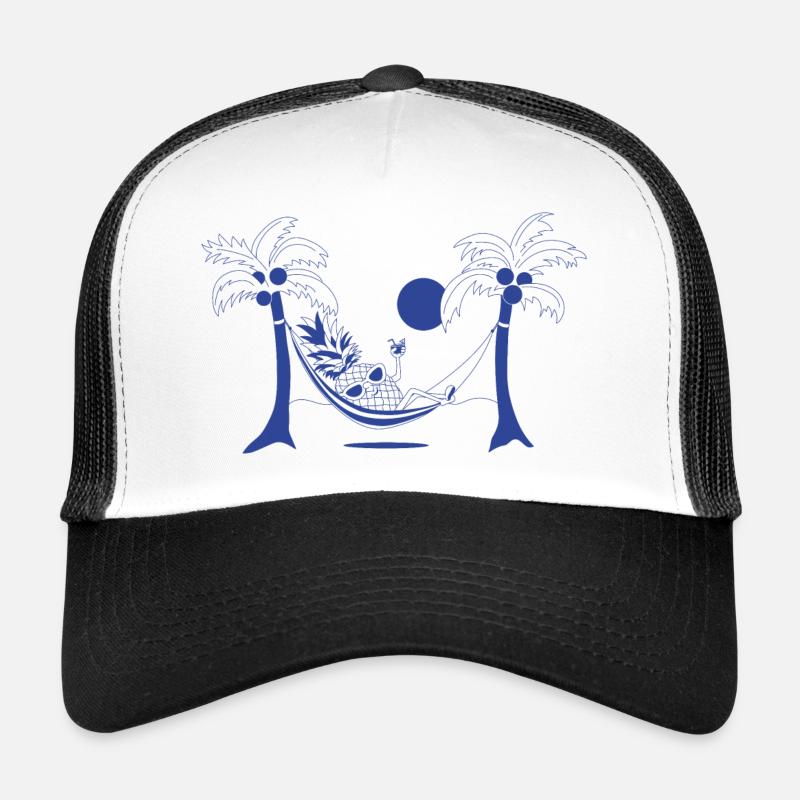 À la plage - Bleu Casquette trucker 