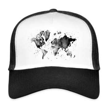 map of the world - Trucker Cap - white/black - Front