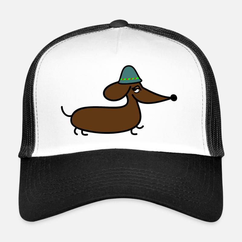 Teckel drôle avec chapeau Casquette trucker 