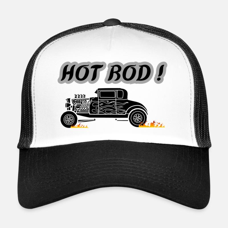 HOT ROD - Trucker Cap - Weiß/Schwarz