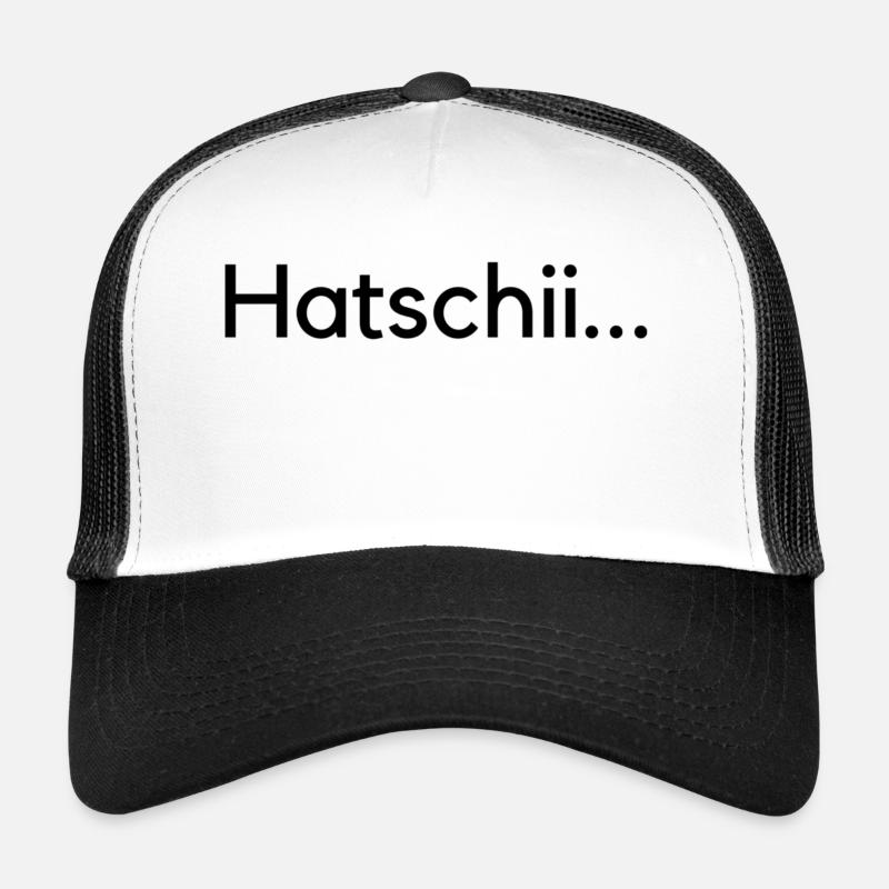 hatschi... gsundheit..schwitzerdütsch - Trucker Cap - Weiß/Schwarz