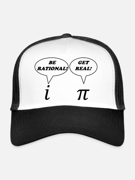 Math: Get Real - Casquette trucker  - blanc/noir - Devant
