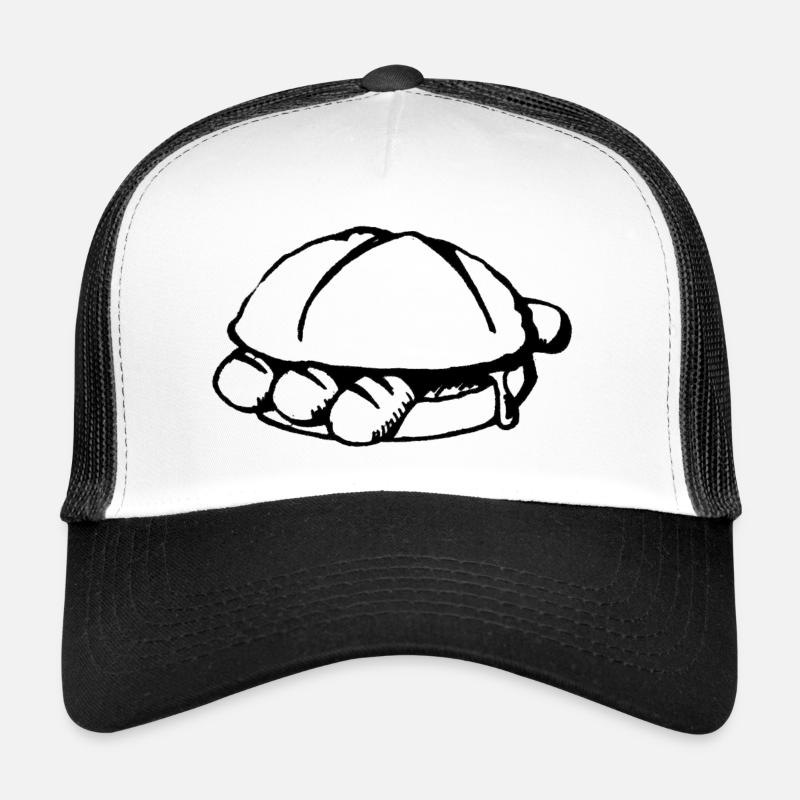 3 im Weggla, Bratwurstsemmel - Trucker Cap - Weiß/Schwarz