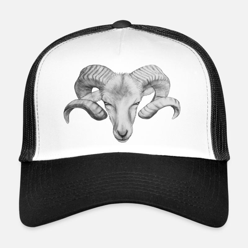 Widder | Sternzeichen - Trucker Cap - Weiß/Schwarz