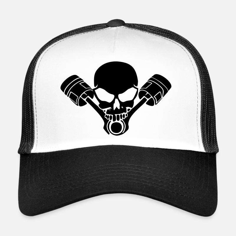 Motocrosshead - Trucker Cap - Weiß/Schwarz