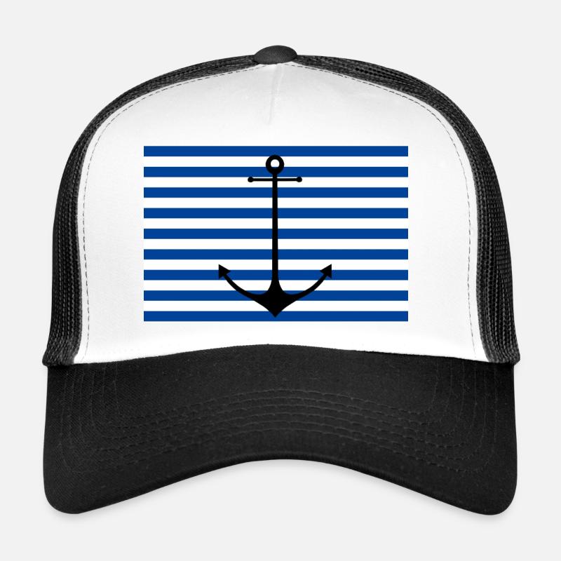 ancre - Casquette trucker  - blanc/noir