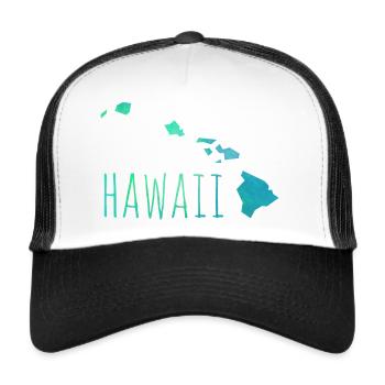 hawaii - Trucker Cap - Weiß/Schwarz - Vorne