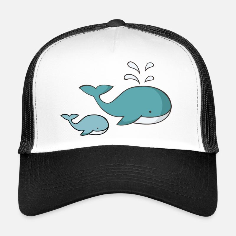 Wal - Trucker Cap - Weiß/Schwarz