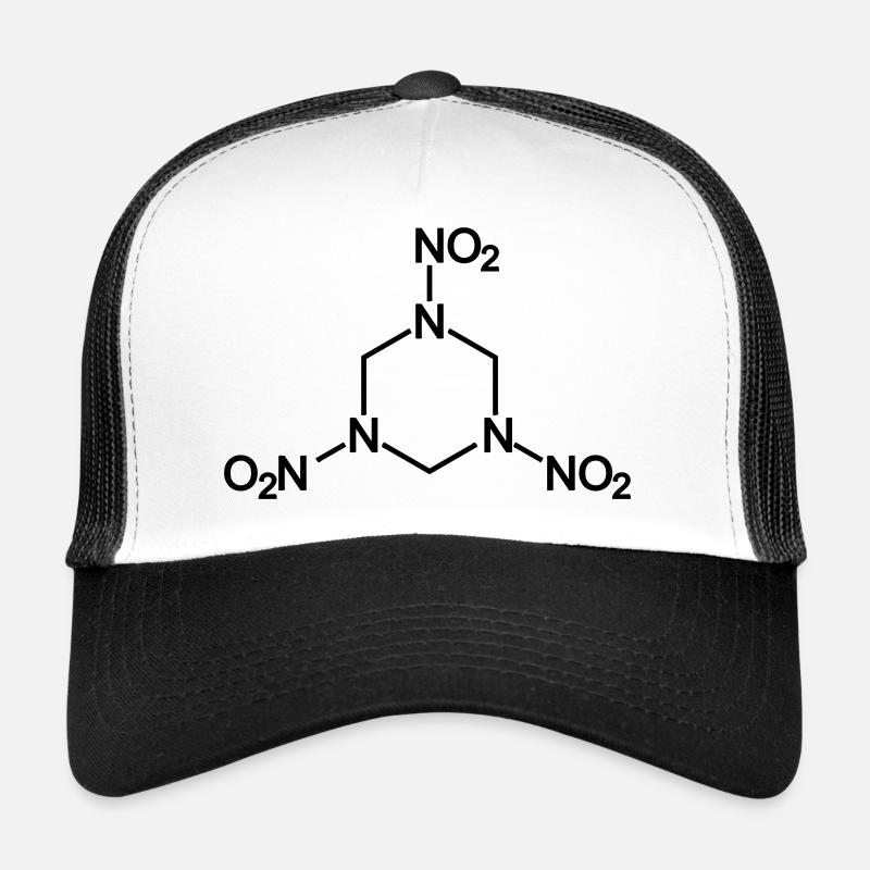 Sprengstoff C4 Hexogen - Trucker Cap - Weiß/Schwarz