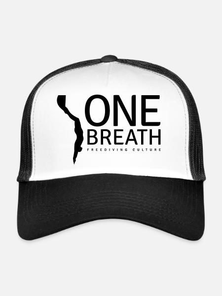 One Breath (custom color) - Casquette trucker  - blanc/noir - Devant