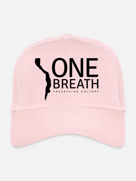 One Breath (custom color) - Casquette trucker  - rose pâle - Devant