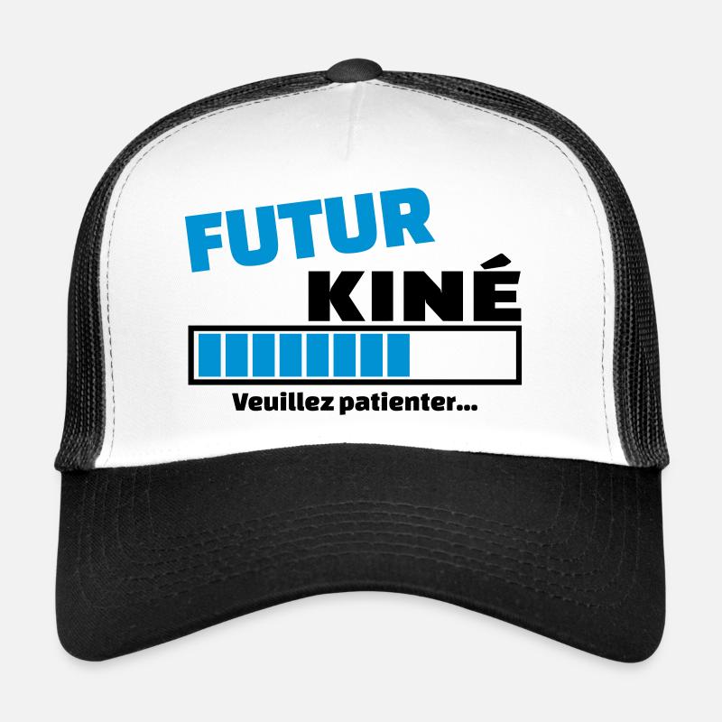 futur kiné - Casquette trucker  - blanc/noir