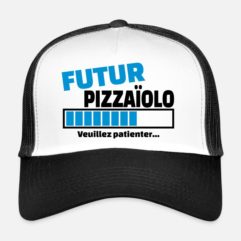 futur pizzaïolo - Casquette trucker  - blanc/noir