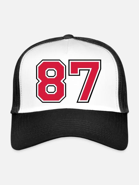 87__f2 - Trucker Cap - white/black - Front