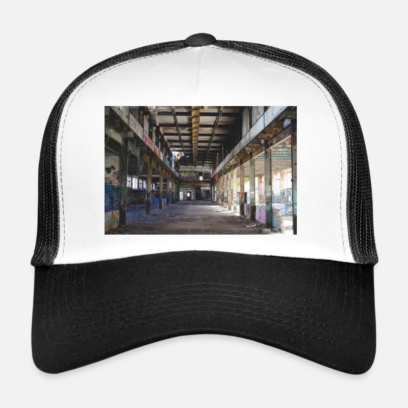 Affiche de graffiti sur l'architecture de l'affiche de la construction industrielle Casquette trucker 