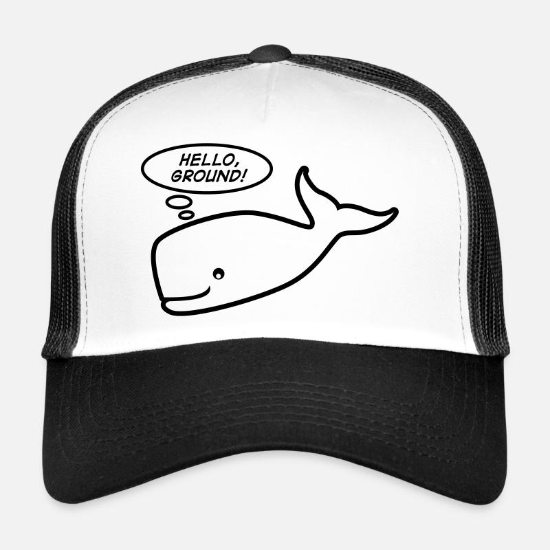 Hello ground! - Hitchhiker's guide to the galaxy - Trucker Cap - Weiß/Schwarz