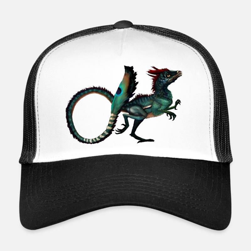 Dinosaurier - Trucker Cap - Weiß/Schwarz