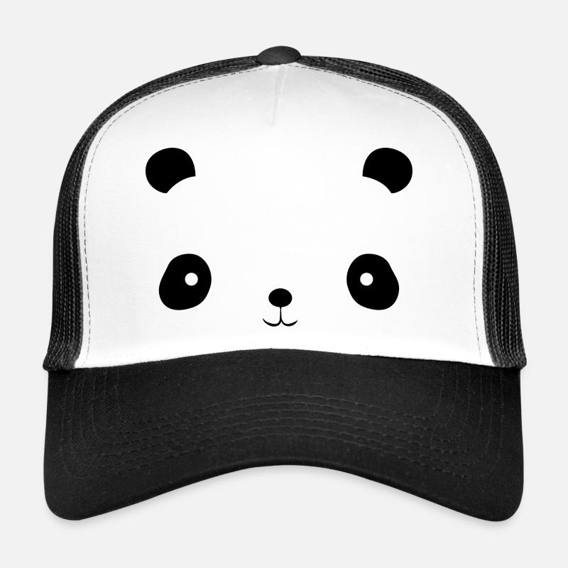 pandaface - Trucker Cap - Weiß/Schwarz