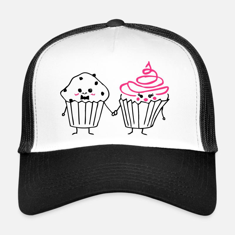 cupcake loves muffin 01 - Trucker Cap - Weiß/Schwarz