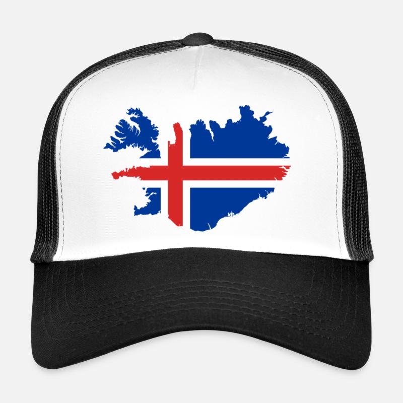 Islande - Casquette trucker  - blanc/noir