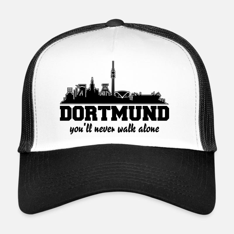 Dortmund Skyline - Trucker Cap - Weiß/Schwarz