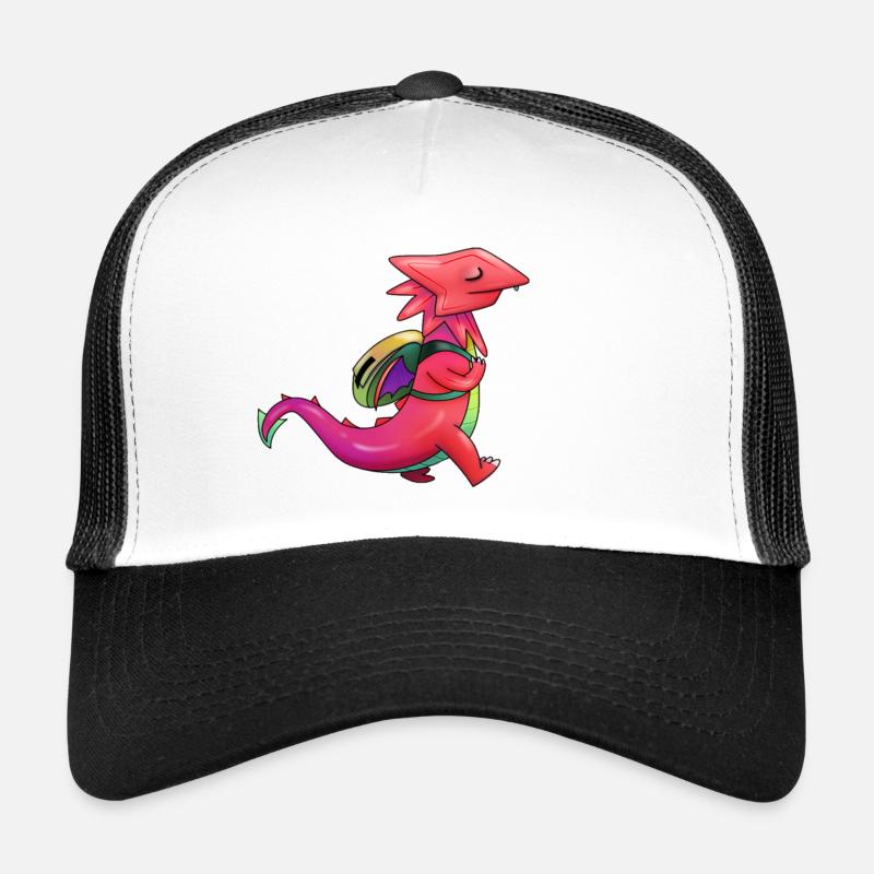 Dragon mignon sur le chemin de l'école - Premier jour Casquette trucker 