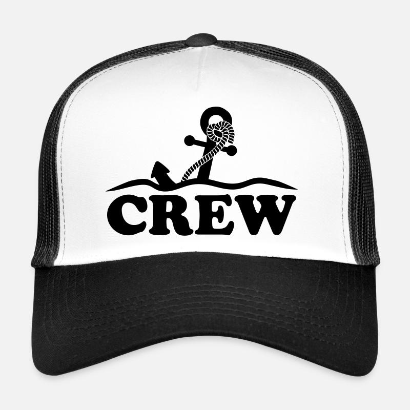 Anchor under water waves crew design Trucker Cap