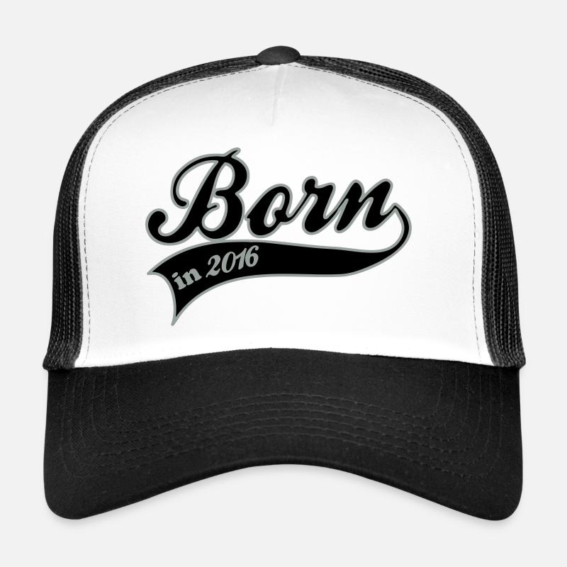 born in 2016 - Trucker Cap - Weiß/Schwarz