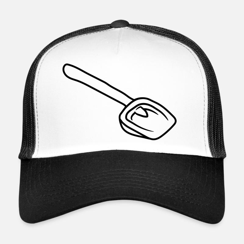 Jouet Contour Sandbox jaune version pelle - Casquette trucker  - blanc/noir