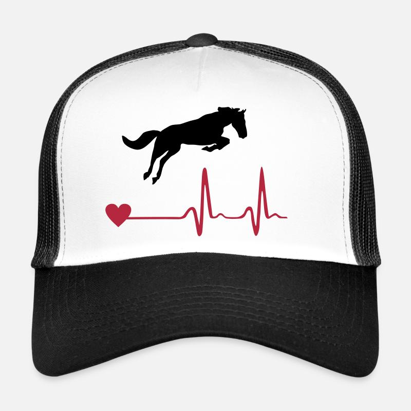Pferd und EKG - Herz Trucker Cap