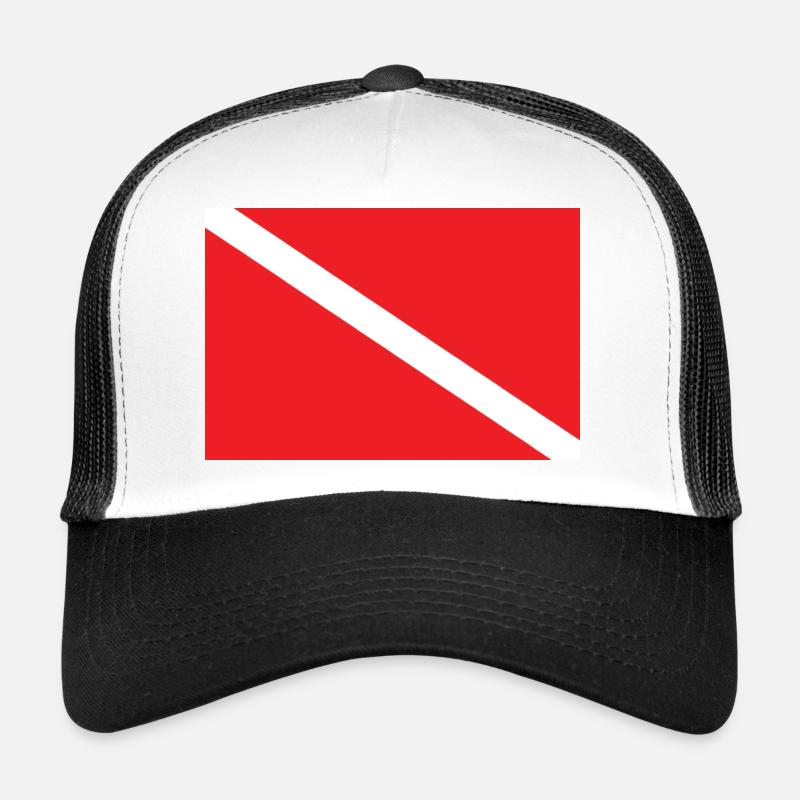 PLONGEUR PLONGEUR VERS LE BAS DRAPEAU Casquette trucker 