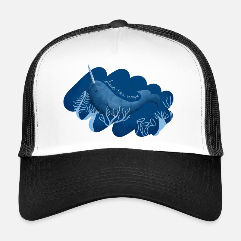 deep sea magic narwhal Trucker Cap