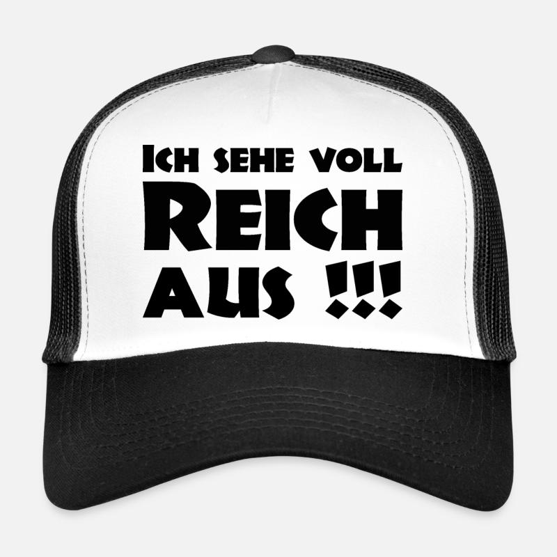 ich sehe voll reich aus - Trucker Cap - Weiß/Schwarz