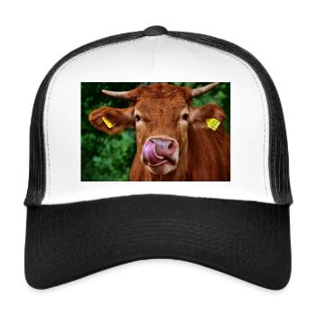 Animal nose drill - Trucker Cap - white/black - Front