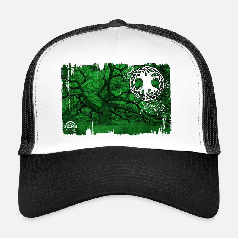 eiche mit lebensbaum grün Trucker Cap