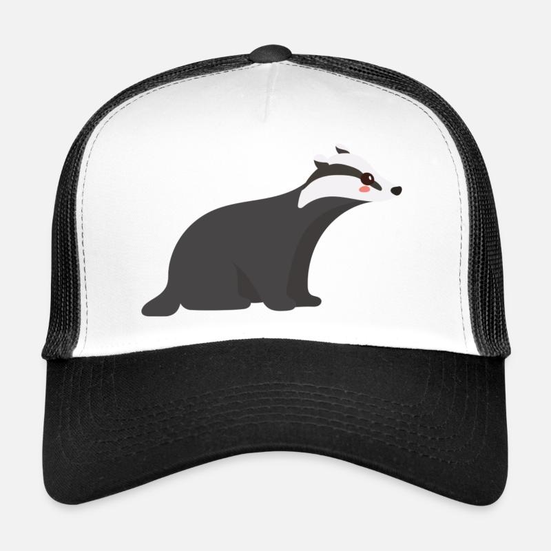 Blaireau - Casquette trucker  - blanc/noir