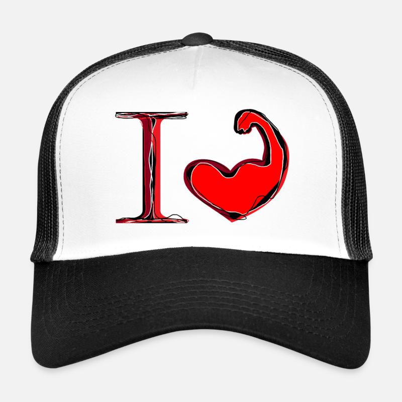 muscles - Trucker Cap - Weiß/Schwarz