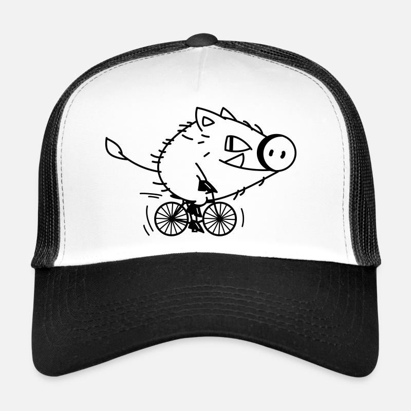 Drôle de sanglier monte un vélo c Casquette trucker 